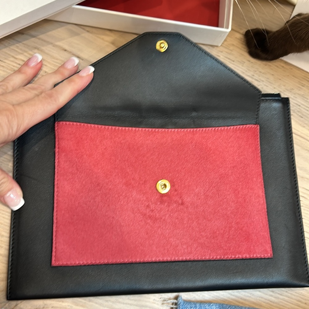 Céline Tricolor Envelope Zip Clutch - Picture 5 of 6